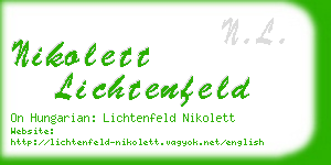 nikolett lichtenfeld business card
